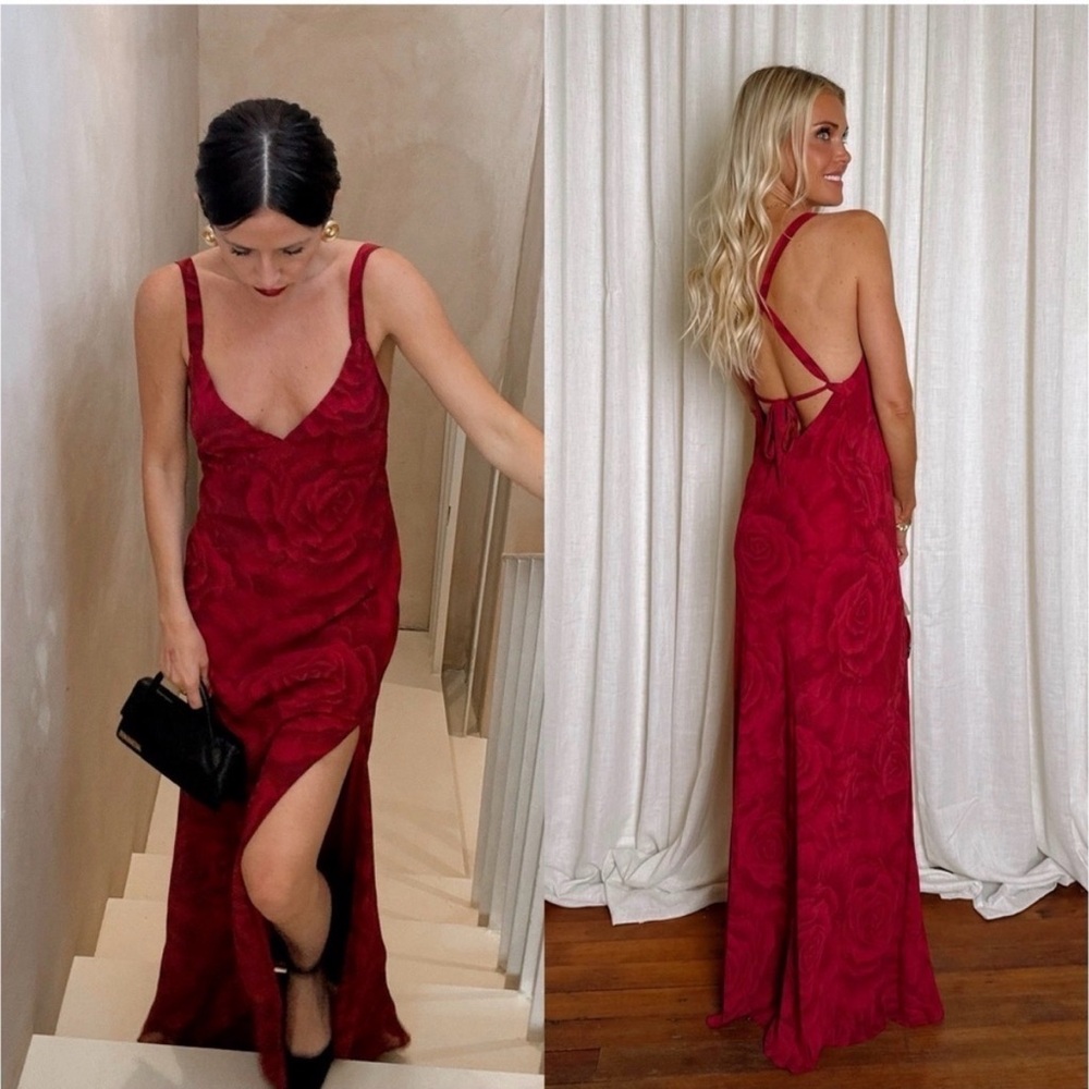 Show Me Your MuMu Anderson Maxi Red Dress Size Small